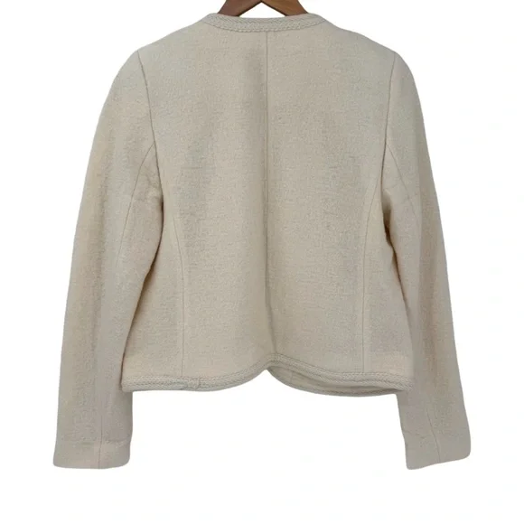 Talbots Berkshire Wool Blend
Crop Blazer Jacket Cream Women 8P NWT - Picture 5 of 13